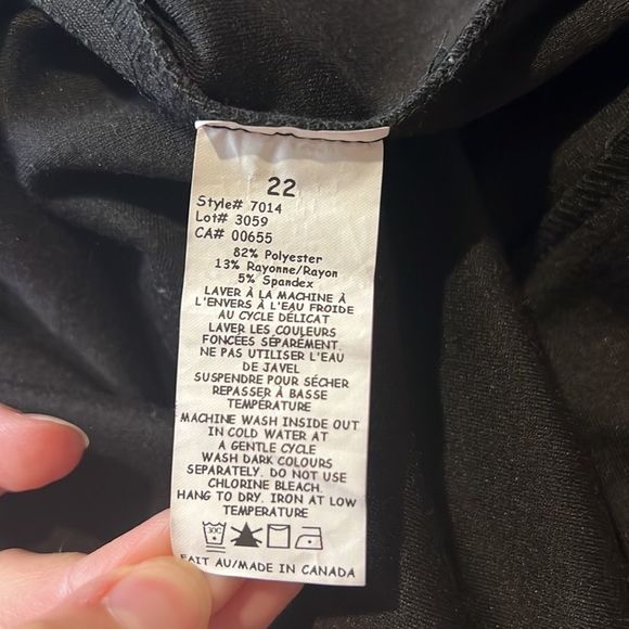 Reitmans Black Scoop Neck Short Sleeve  Fit And Flare Dress - Picture 9 of 9